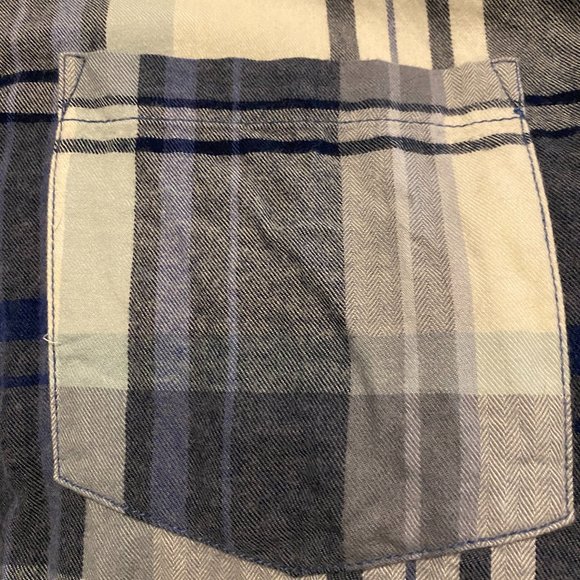 Checked Blue Button Up - Picture 4 of 5